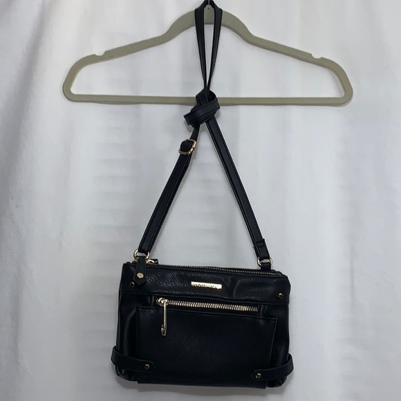 Rampage Small Black/Gold Crossbody Bag - Picture 1 of 9
